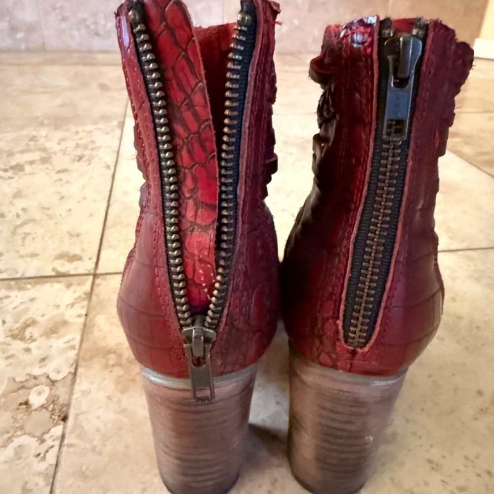 Freebird Bela Red Leather Shoes (7) - Picture 5 of 8
